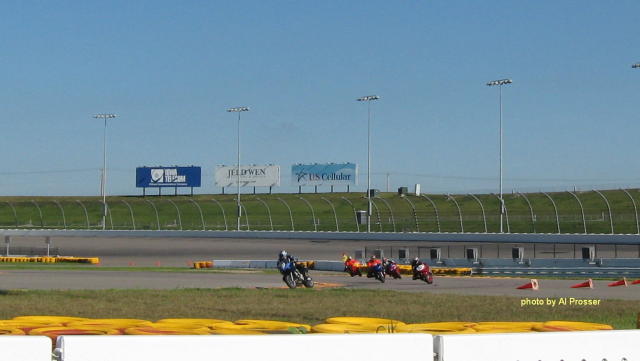 Group of riders on infield